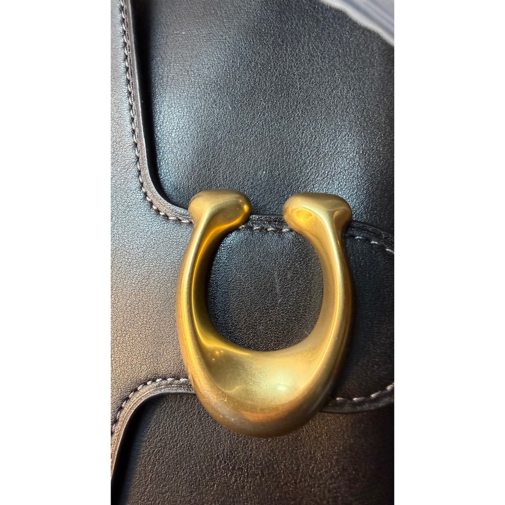 Coach Black Shoulder Bag with Gold Accents - Picture 14 of 15